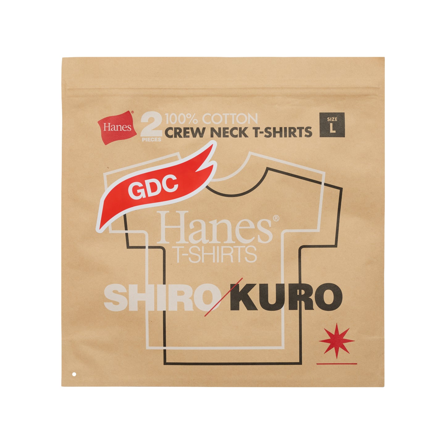 【Hanes×GDC】SHIRO KURO 2pack T