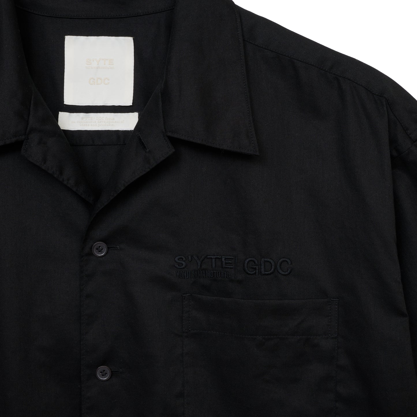 【S’YTE × GDC】EMBROIDERY OPEN COLLAR SHIRTS