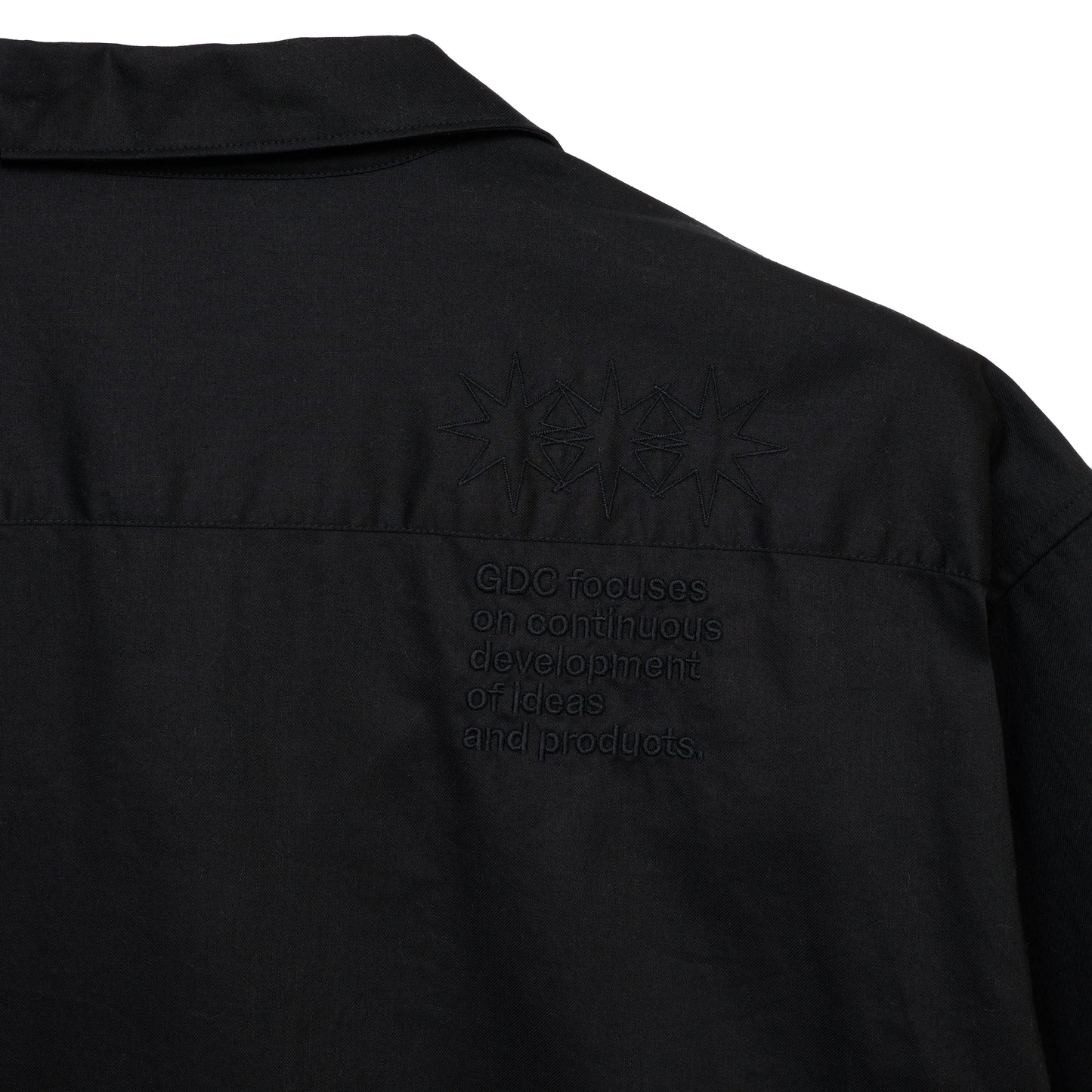 【S’YTE × GDC】EMBROIDERY OPEN COLLAR SHIRTS