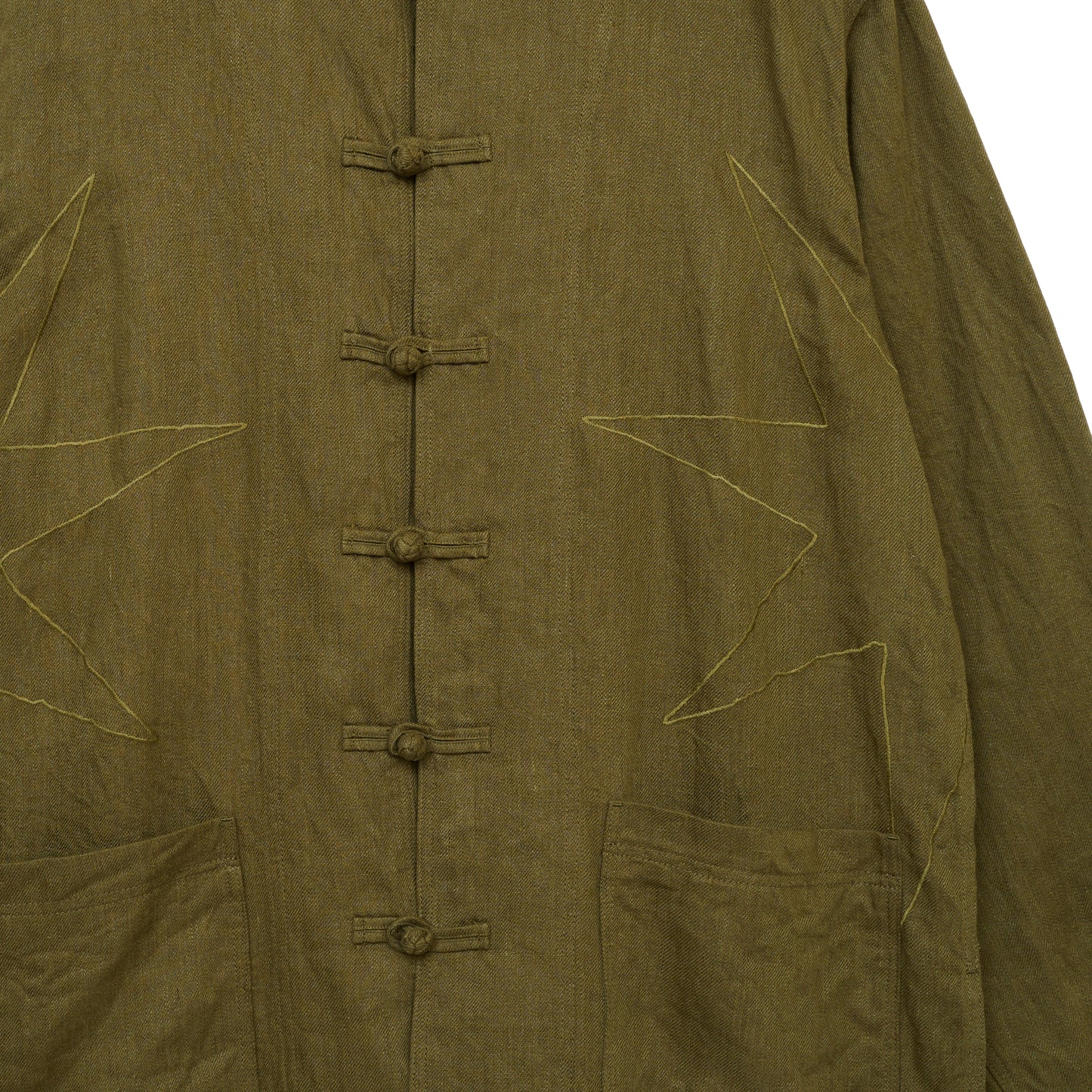 【S’YTE × GDC】VINTAGE LINEN CHINO CLOTH OCTAGON STAR EMBROIDERY CHINA JACKET"