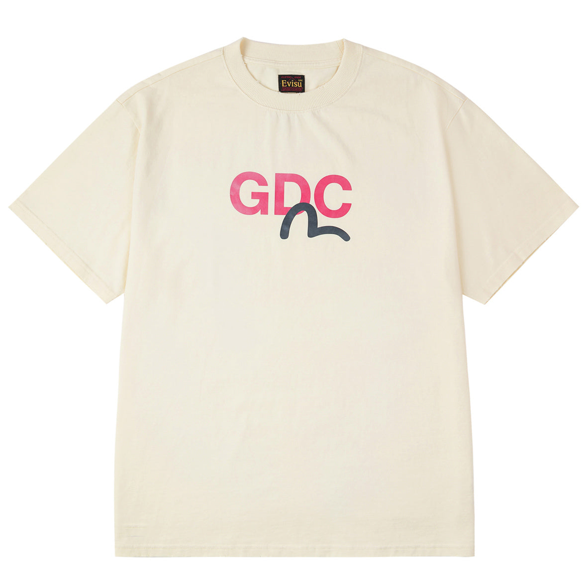 EVISU X GDC DIRTY WASHED LOGO TEE
