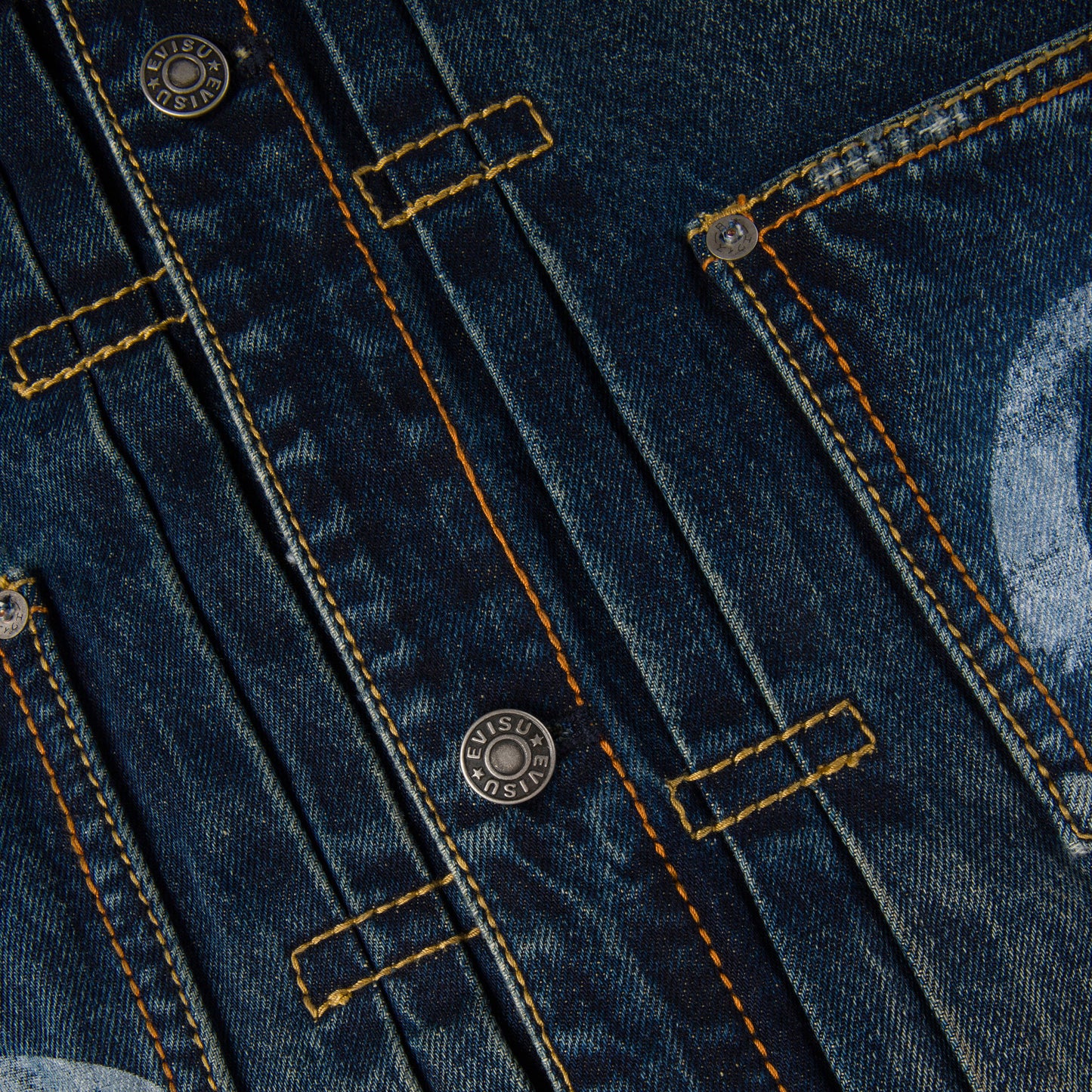 EVISU X GDC WASHED TYPE 2 DENIM JACKET