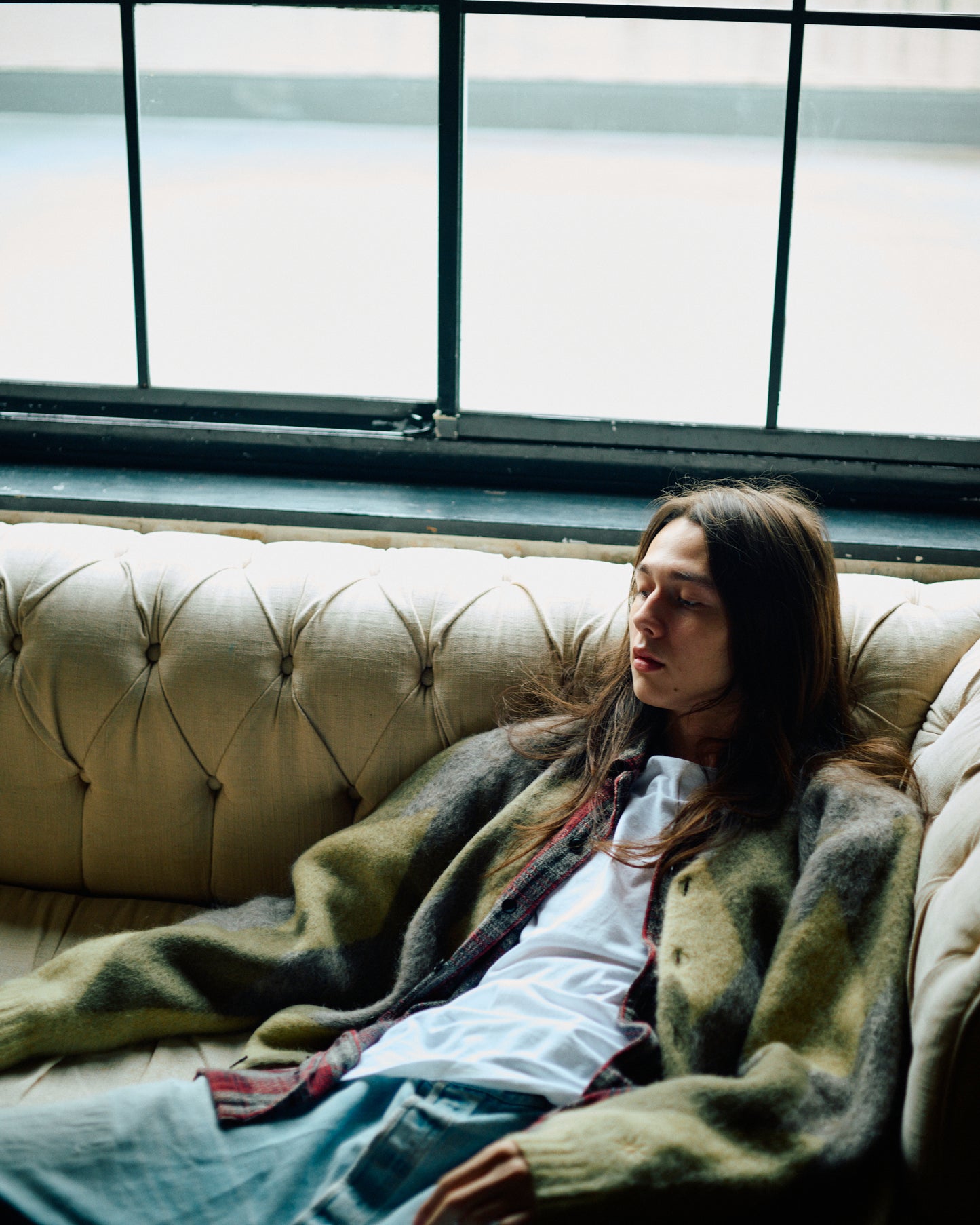 ARGYLE MOHAIR CARDIGAN