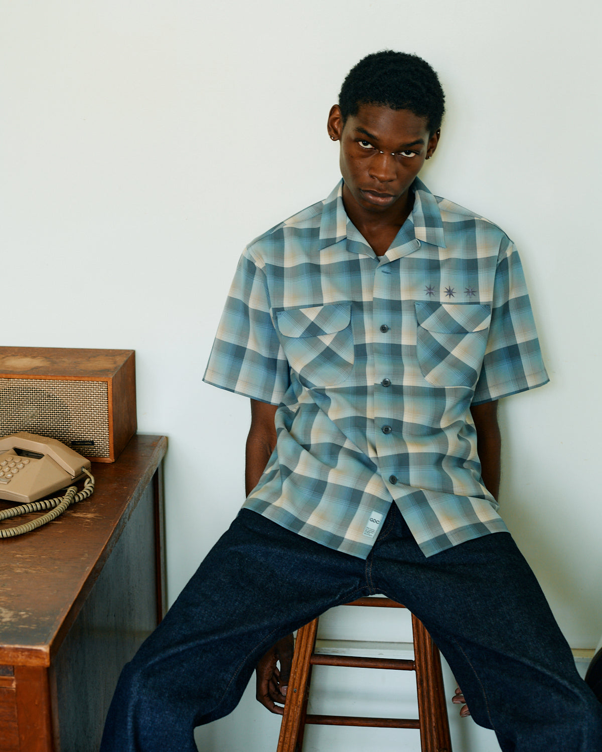 PENDLETON×GDC】Open Collar Shirt S／S