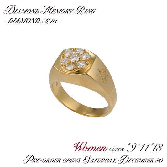 diamond memory ring (diamond / K18) for women（発送予定：2026年3月上旬〜）