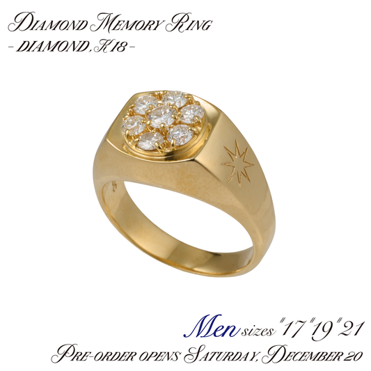 diamond memory ring (diamond / K18) for men（発送予定：2026年3月上旬〜）
