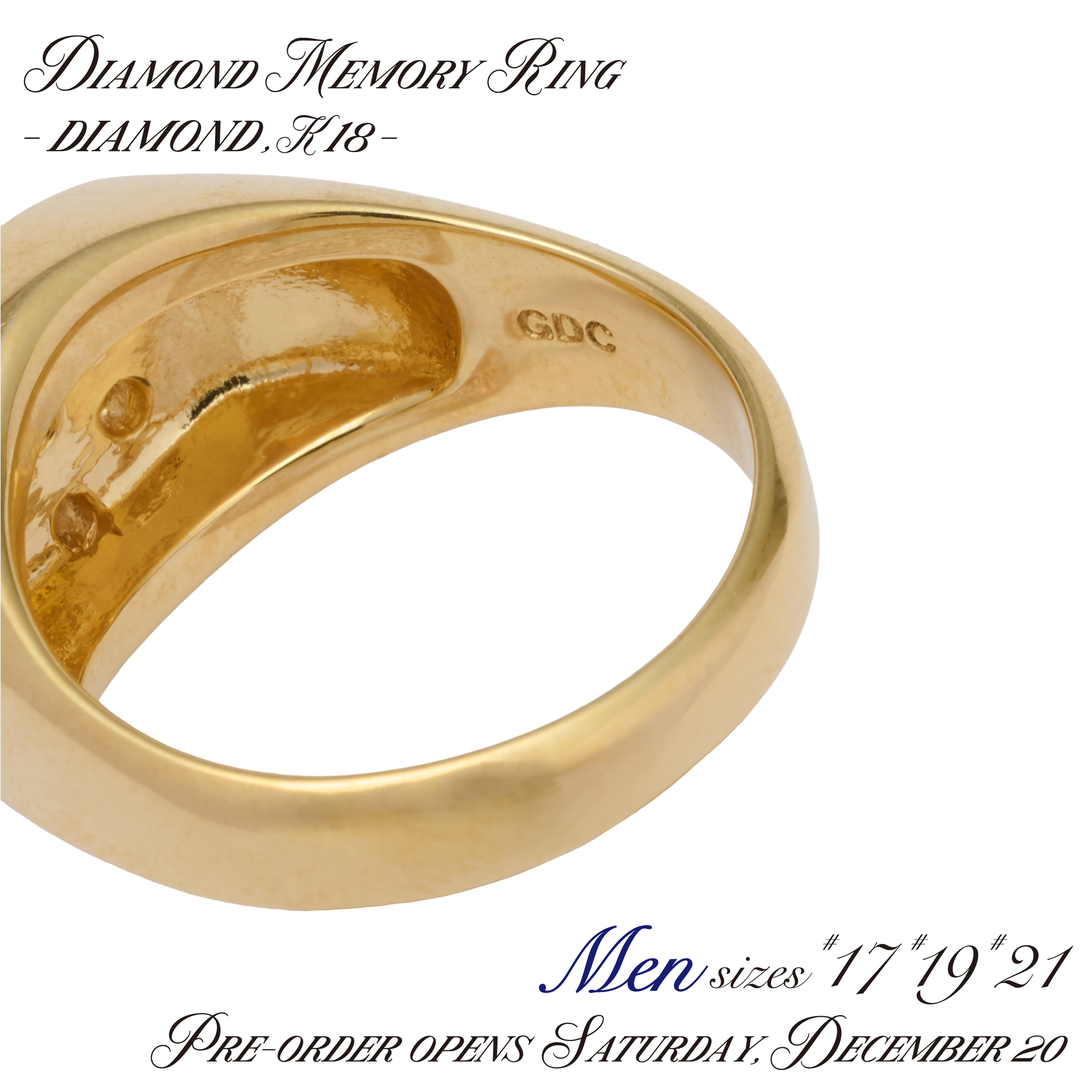 diamond memory ring (diamond / K18) for men（発送予定：2026年3月