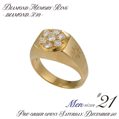 diamond memory ring (diamond / K18) for men（発送予定：2026年3月上旬〜）