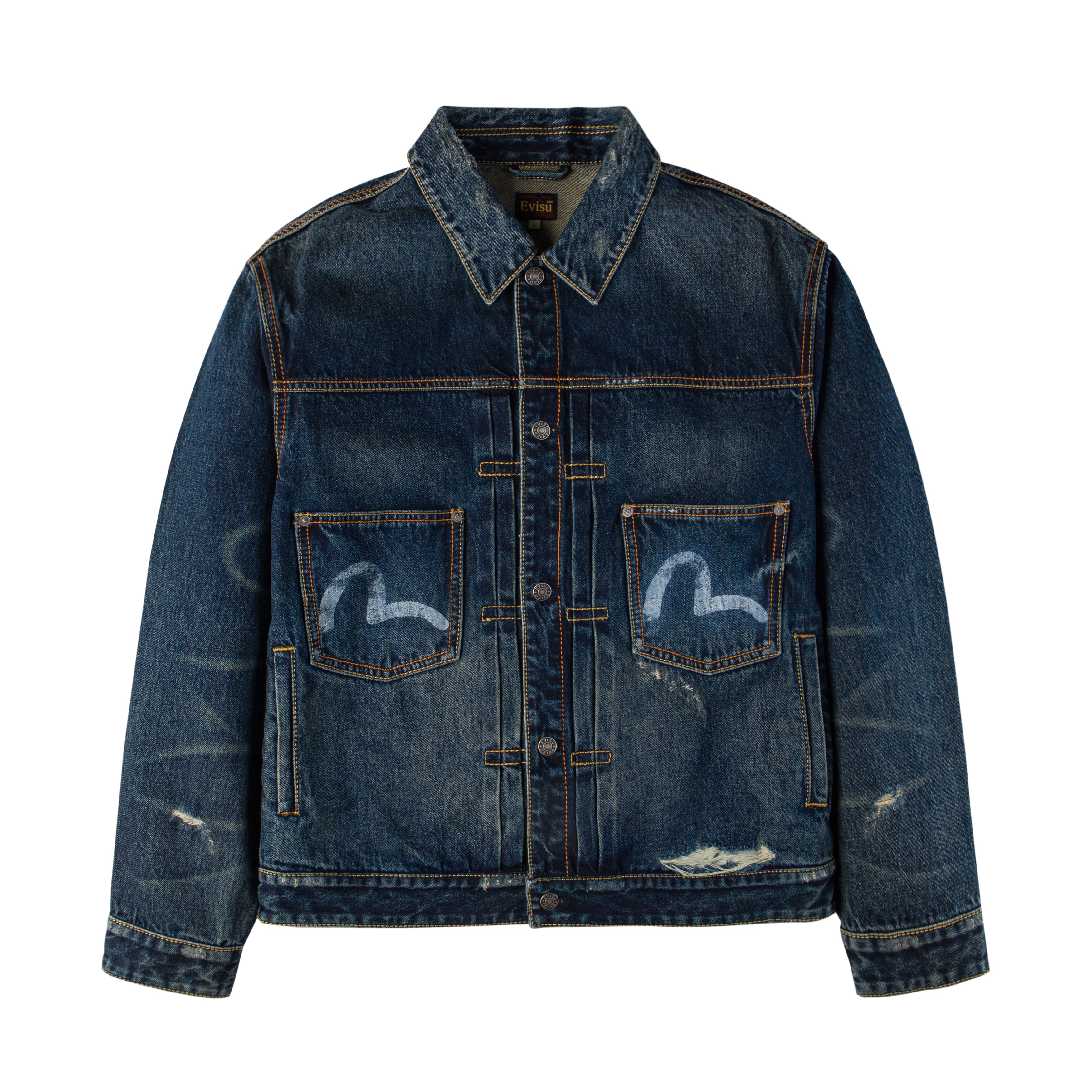 EVISU X GDC WASHED TYPE 2 DENIM JACKET