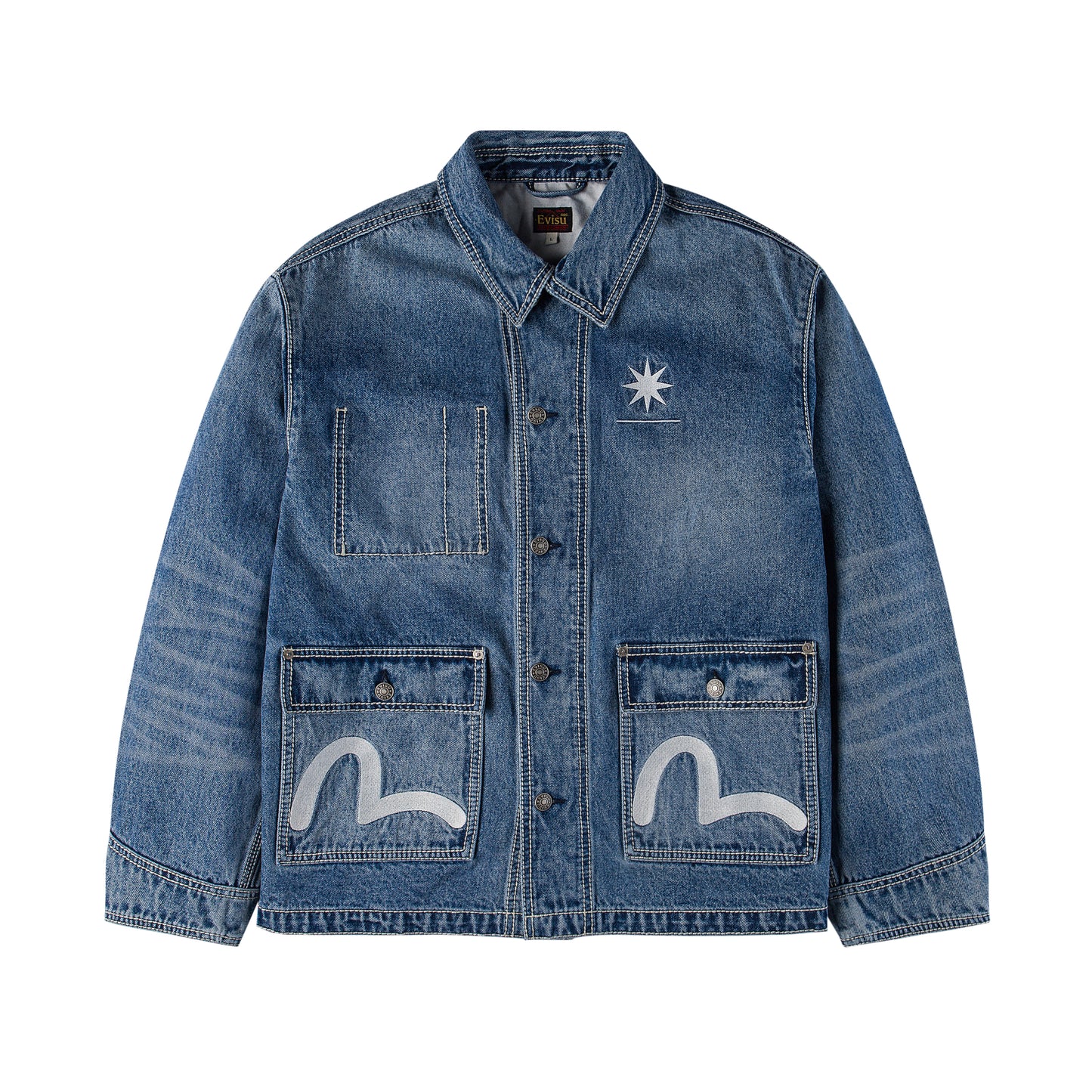 EVISU X GDC WASHED CHORE JACKET