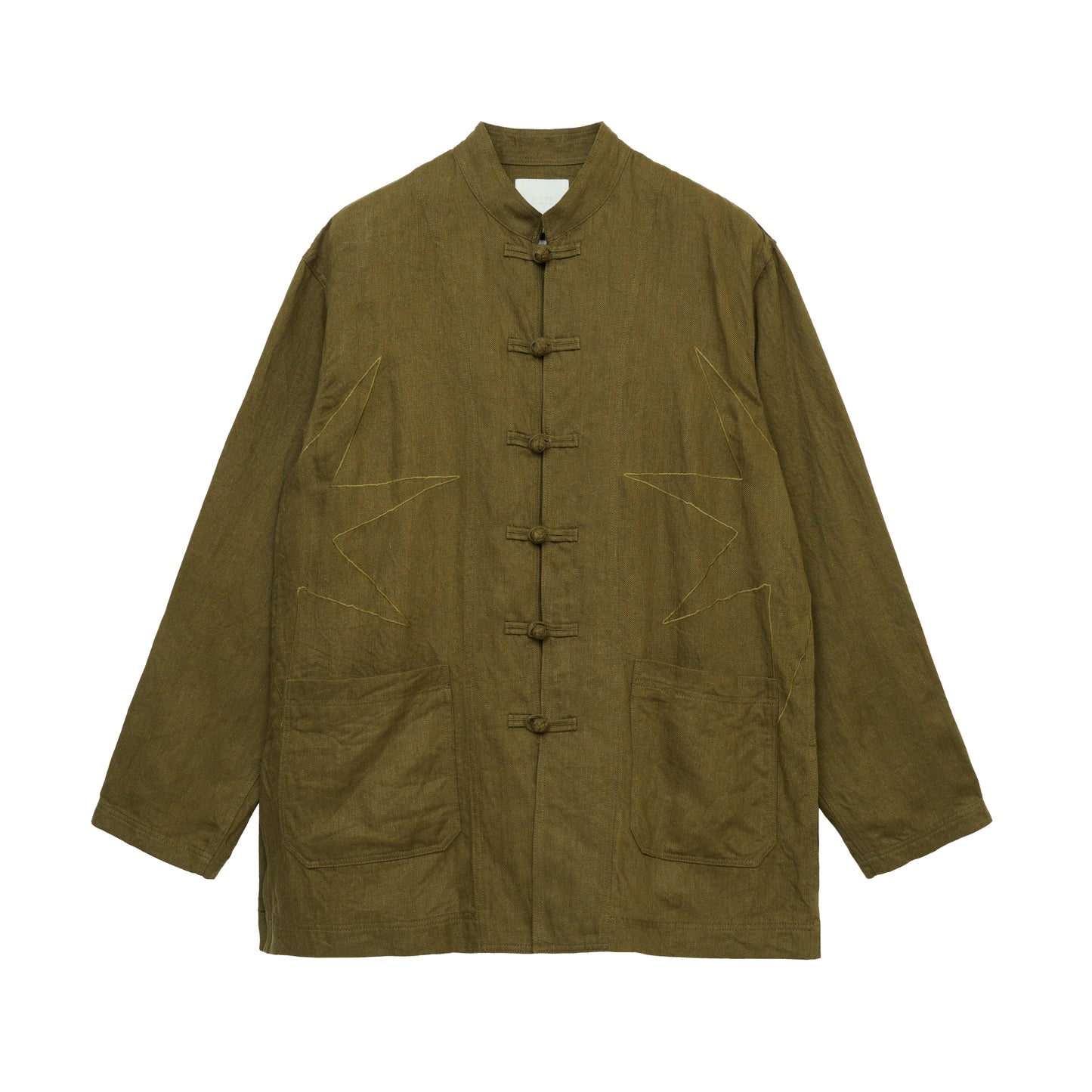 【S’YTE × GDC】VINTAGE LINEN CHINO CLOTH OCTAGON STAR EMBROIDERY CHINA JACKET"