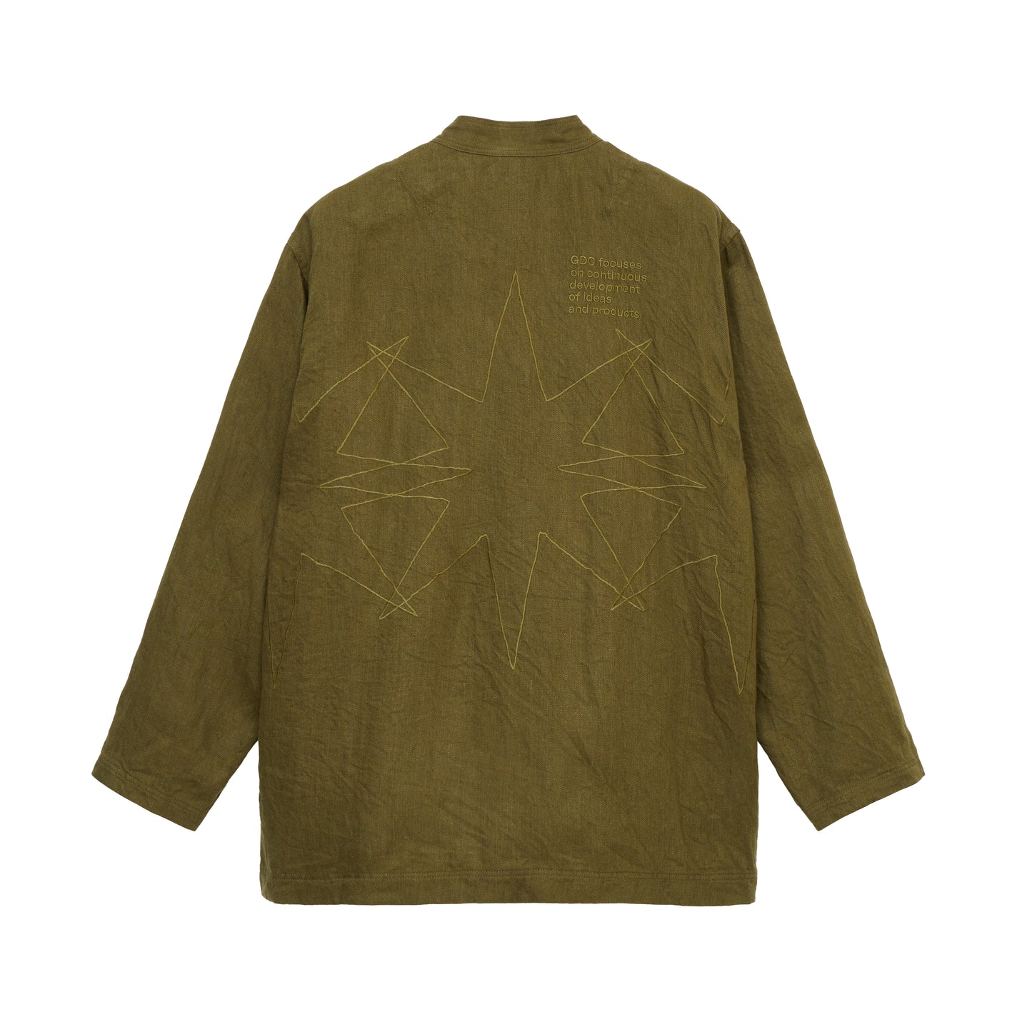 【S’YTE × GDC】VINTAGE LINEN CHINO CLOTH OCTAGON STAR EMBROIDERY CHINA JACKET"