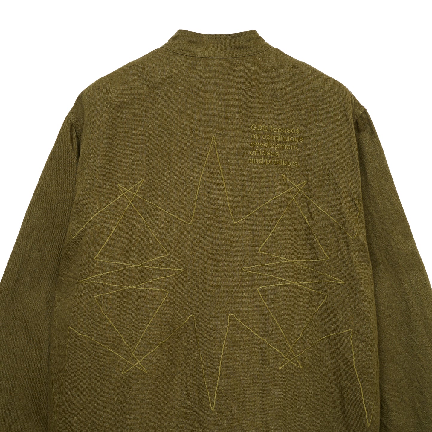 【S’YTE × GDC】VINTAGE LINEN CHINO CLOTH OCTAGON STAR EMBROIDERY CHINA JACKET"