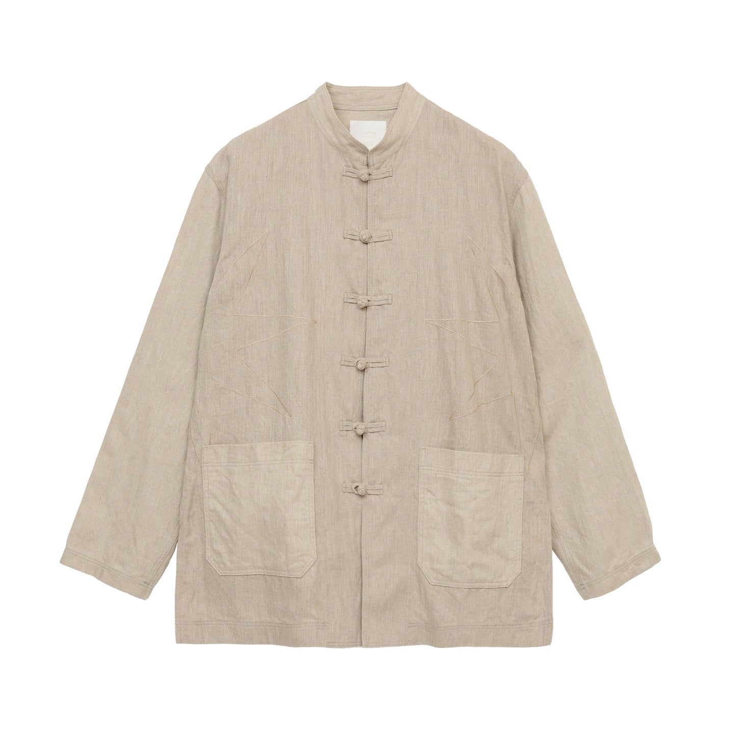 【S’YTE × GDC】VINTAGE LINEN CHINO CLOTH OCTAGON STAR EMBROIDERY CHINA JACKET"