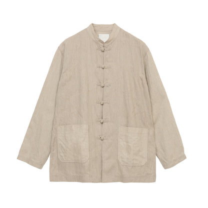 【S’YTE × GDC】VINTAGE LINEN CHINO CLOTH OCTAGON STAR EMBROIDERY CHINA JACKET"