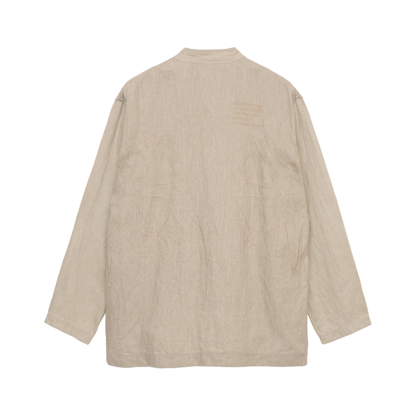 【S’YTE × GDC】VINTAGE LINEN CHINO CLOTH OCTAGON STAR EMBROIDERY CHINA JACKET"
