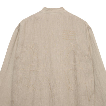 【S’YTE × GDC】VINTAGE LINEN CHINO CLOTH OCTAGON STAR EMBROIDERY CHINA JACKET"