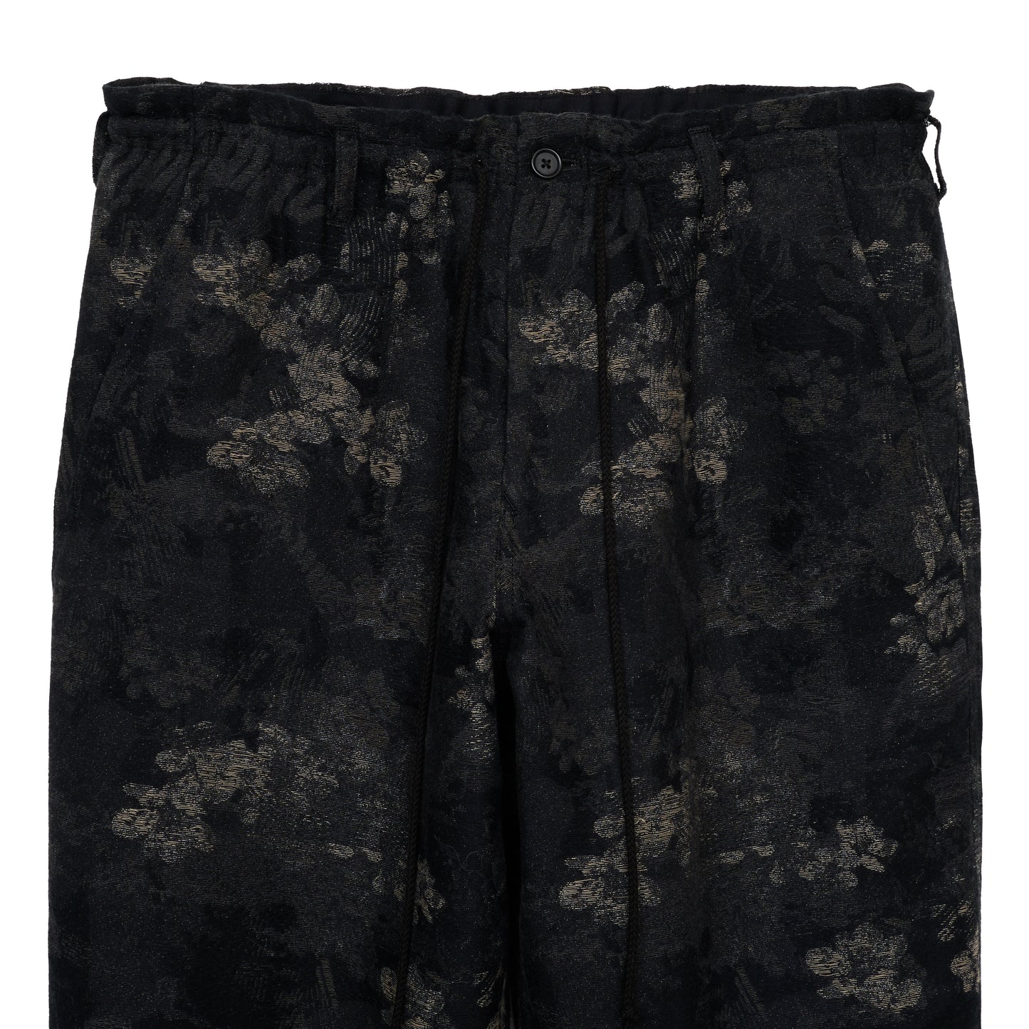 【S’YTE × GDC】FADED FLORAL JACQUARD OCTAGON STAR EMBROIDERY WAIST-STRING PANTS"