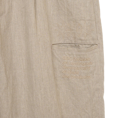 【S’YTE × GDC】VINTAGE LINEN CHINO CLOTH OCTAGON STAR EMBROIDERY WAIST-STRING PANTS