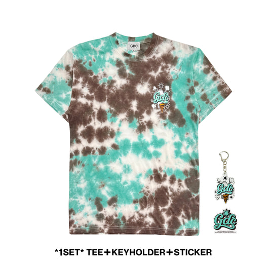 【Lily's icecream®︎ × GDC】tiedye Tee (Tee + key holder+ sticker set)