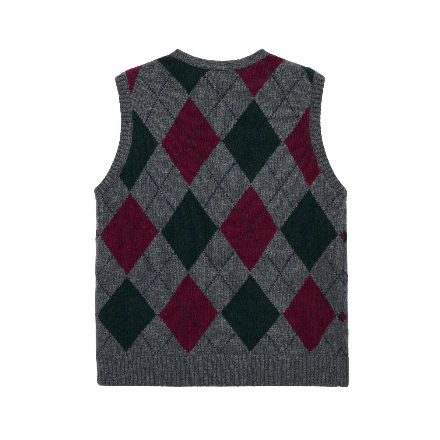 Argyle knit vest
