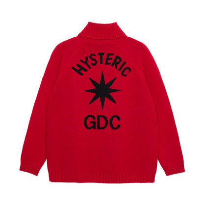 【HYSTERIC GLAMOUR X GDC collabo】turtleneck knit