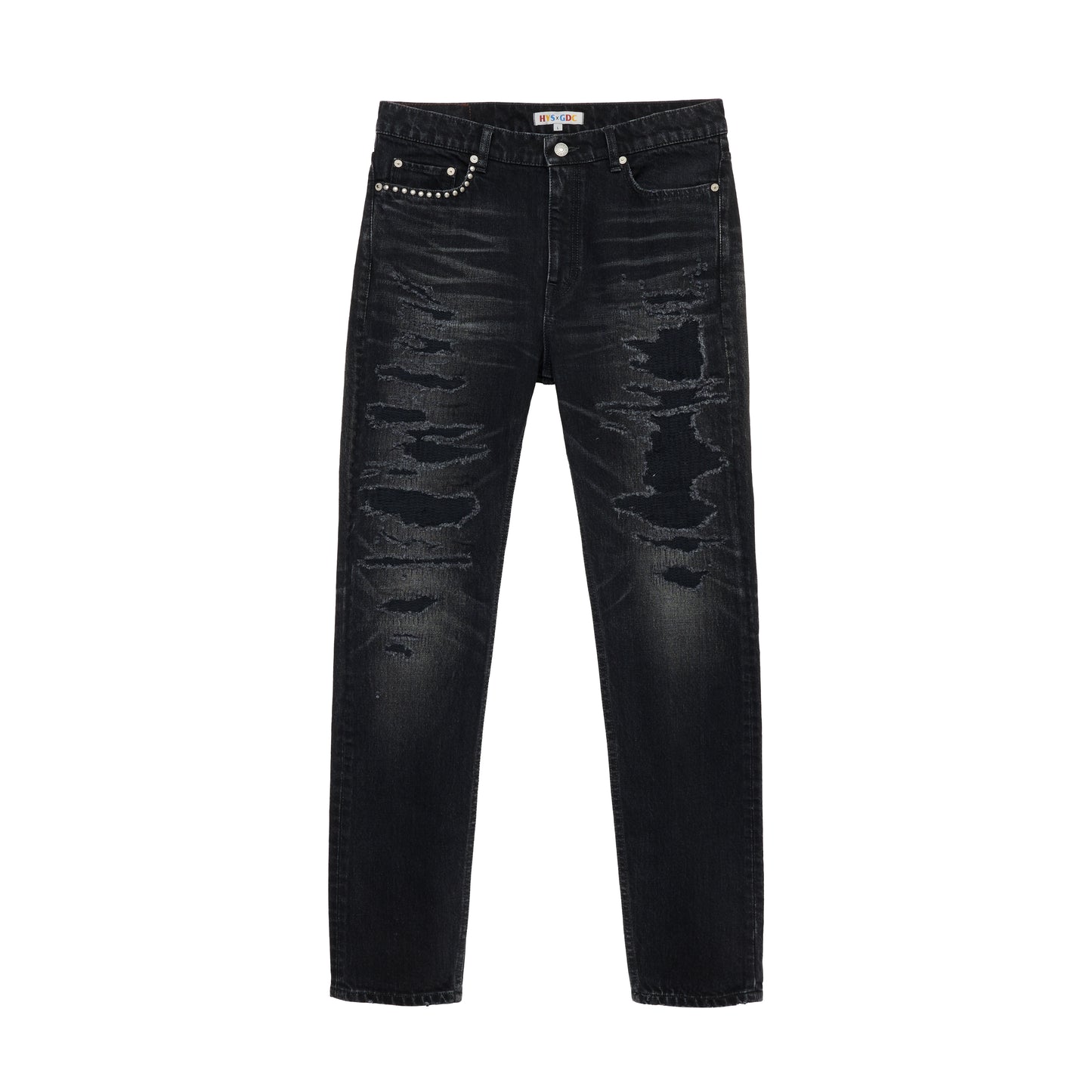 【HYSTERIC GLAMOUR X GDC collabo】Crash & Repair denim