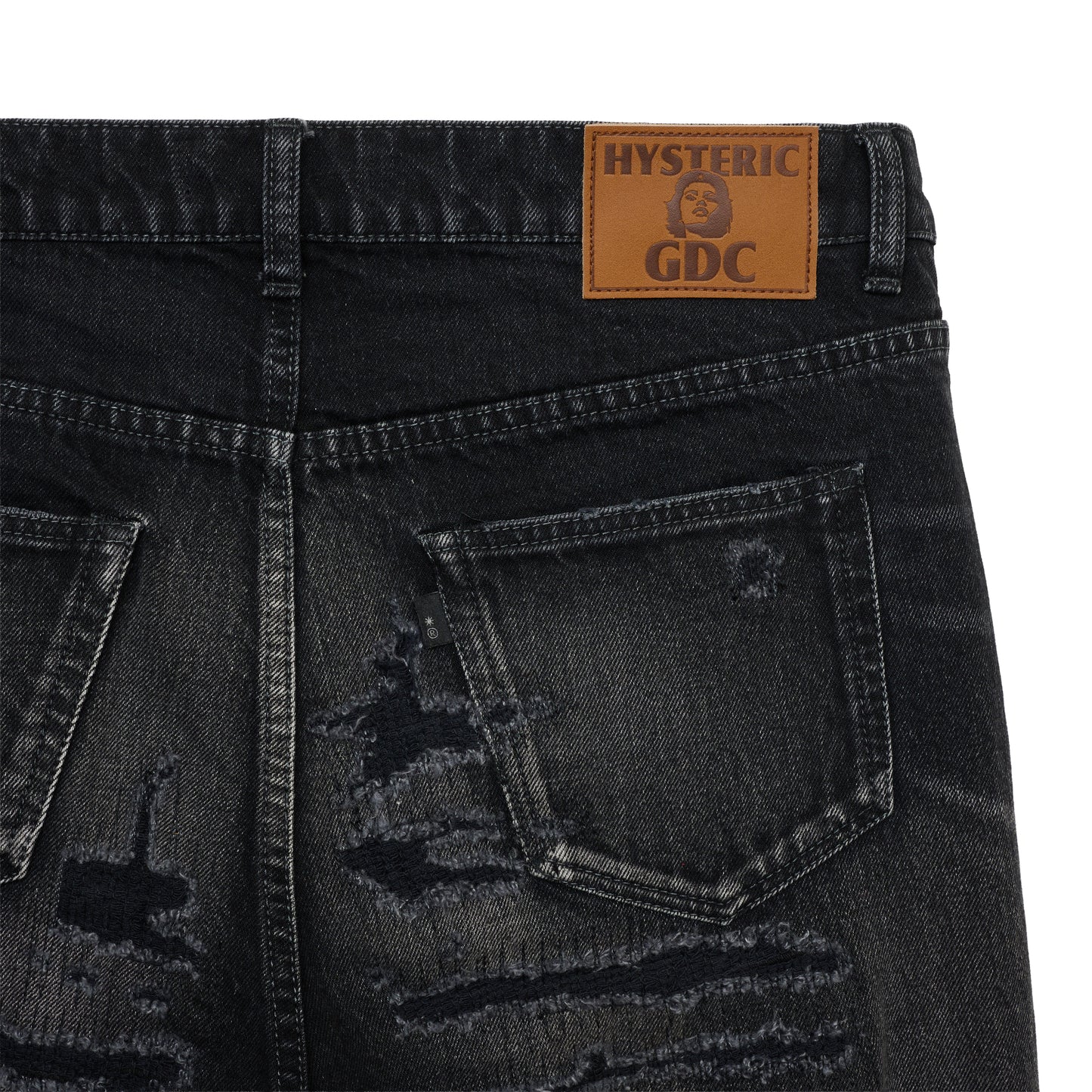 【HYSTERIC GLAMOUR X GDC collabo】Crash & Repair denim