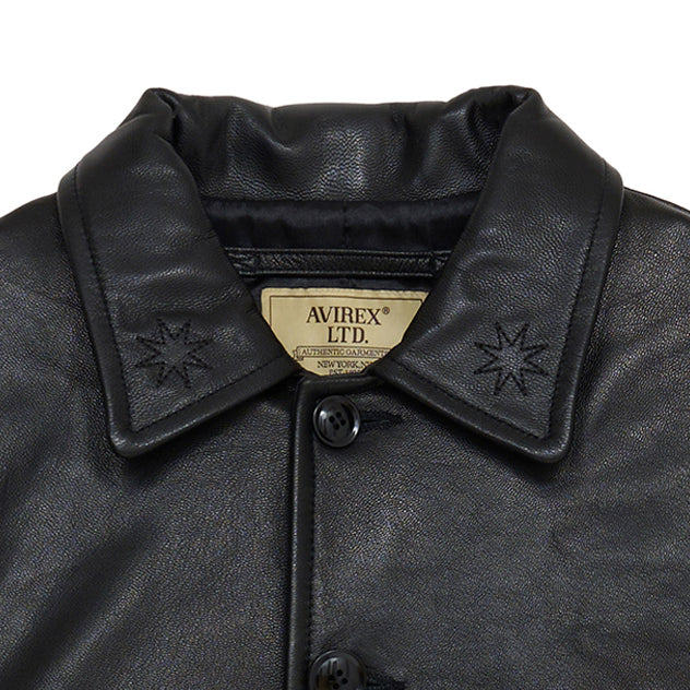 【AVIREX×GDC】Lether Carcoat black AVIREX×GDC】Lether Carcoat