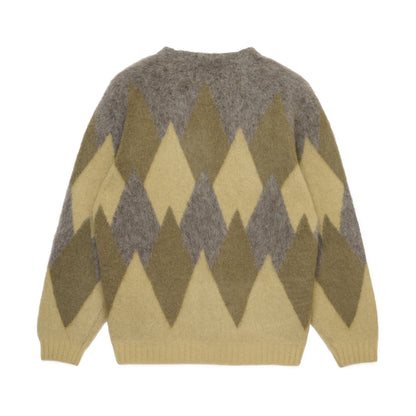 ARGYLE MOHAIR CARDIGAN