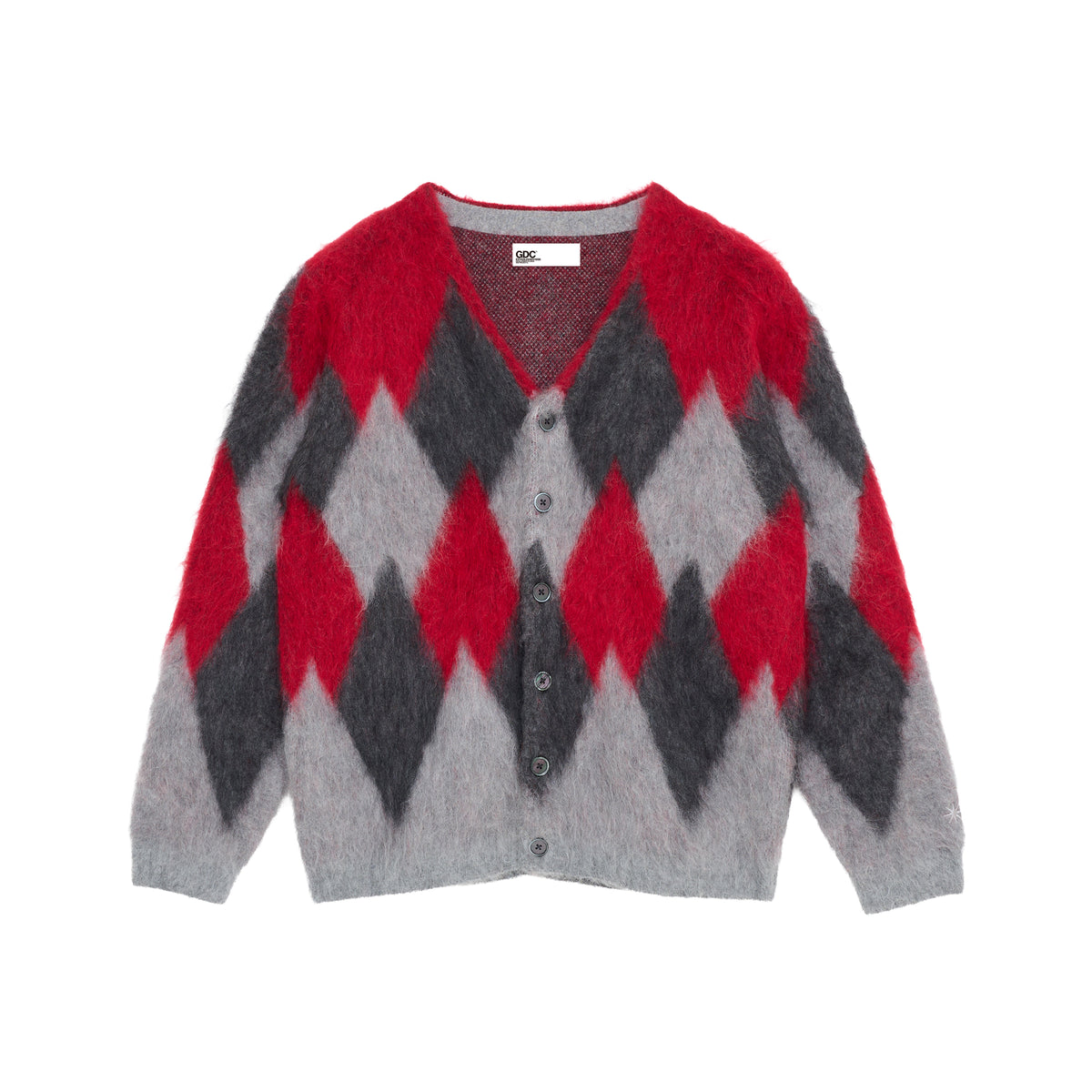 Argyle Mohair Cardigan
