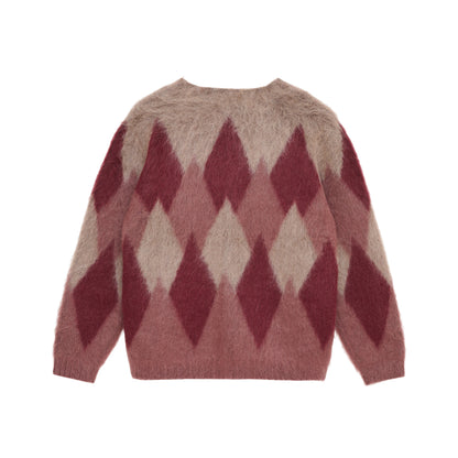 Argyle Mohair Cardigan
