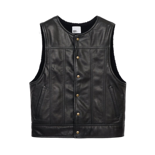 Leather Sherpa Vest(発送予定：2026年12月上旬~)