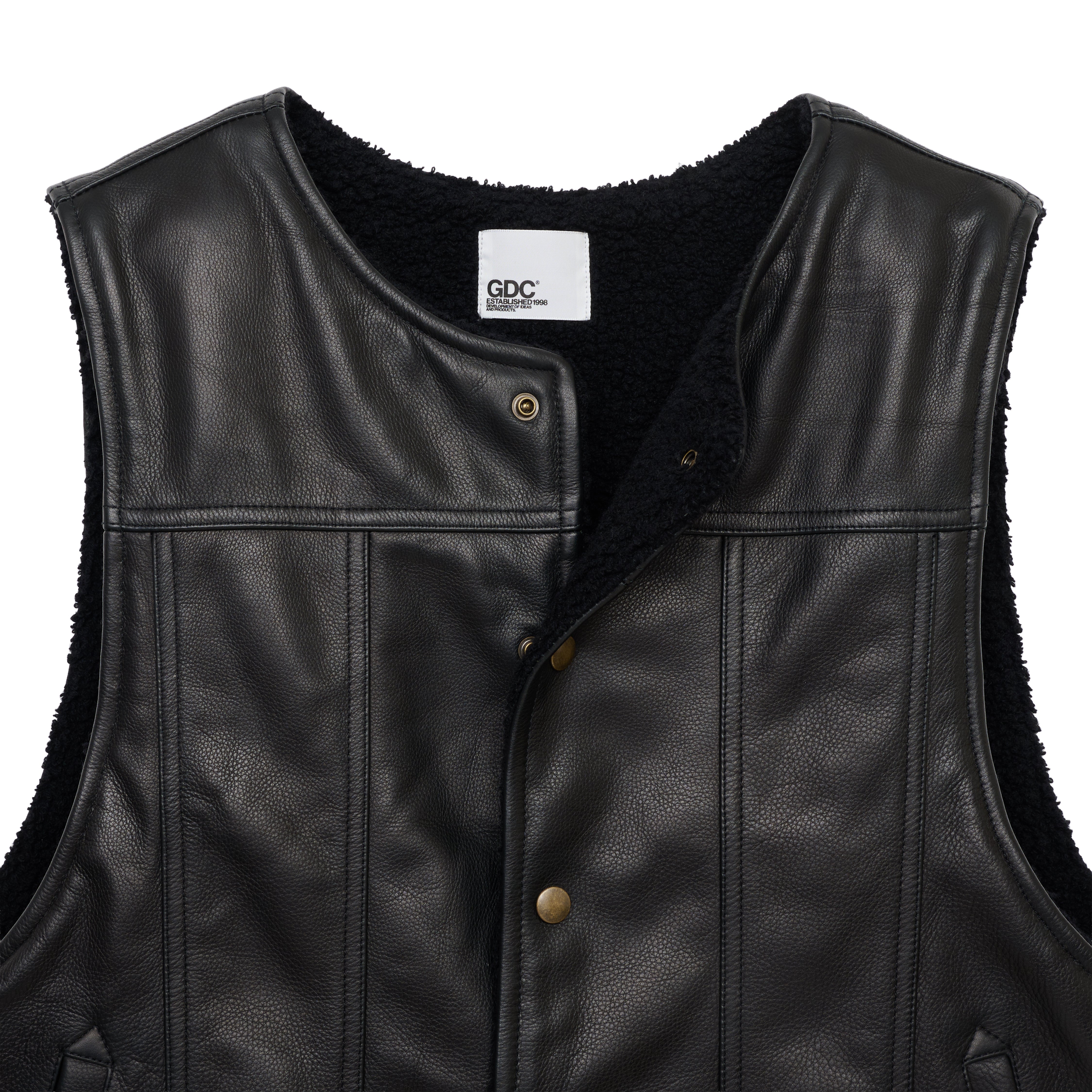 Leather Sherpa Vest(発送予定：2026年12月上旬~) – GDC