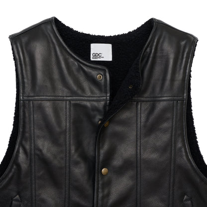 Leather Sherpa Vest(発送予定：2026年12月上旬~)