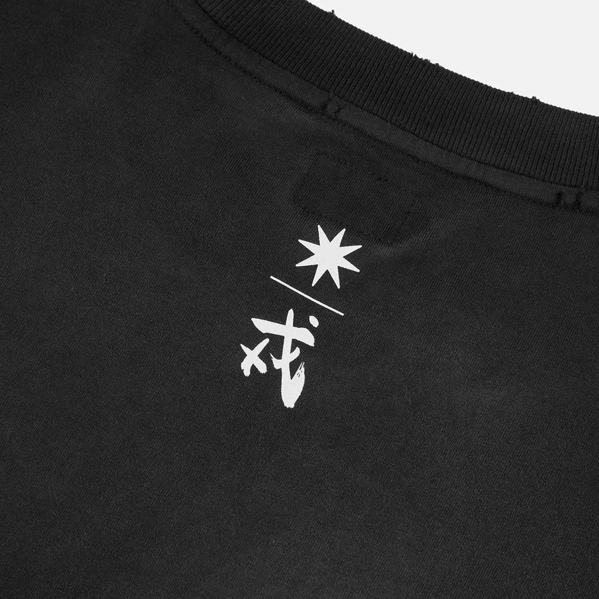 EVISU x GDC Dirty Washed Logo Tee 黒　コラボT EVISU X GDC DIRTY WASHED LOGO TEE