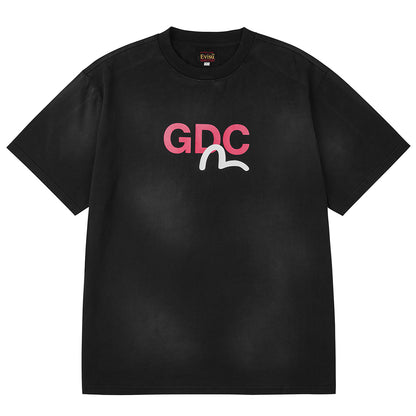 EVISU X GDC DIRTY WASHED LOGO TEE