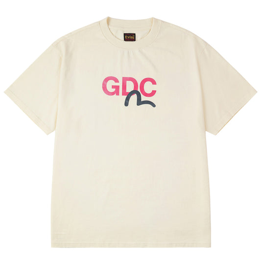 EVISU X GDC DIRTY WASHED LOGO TEE