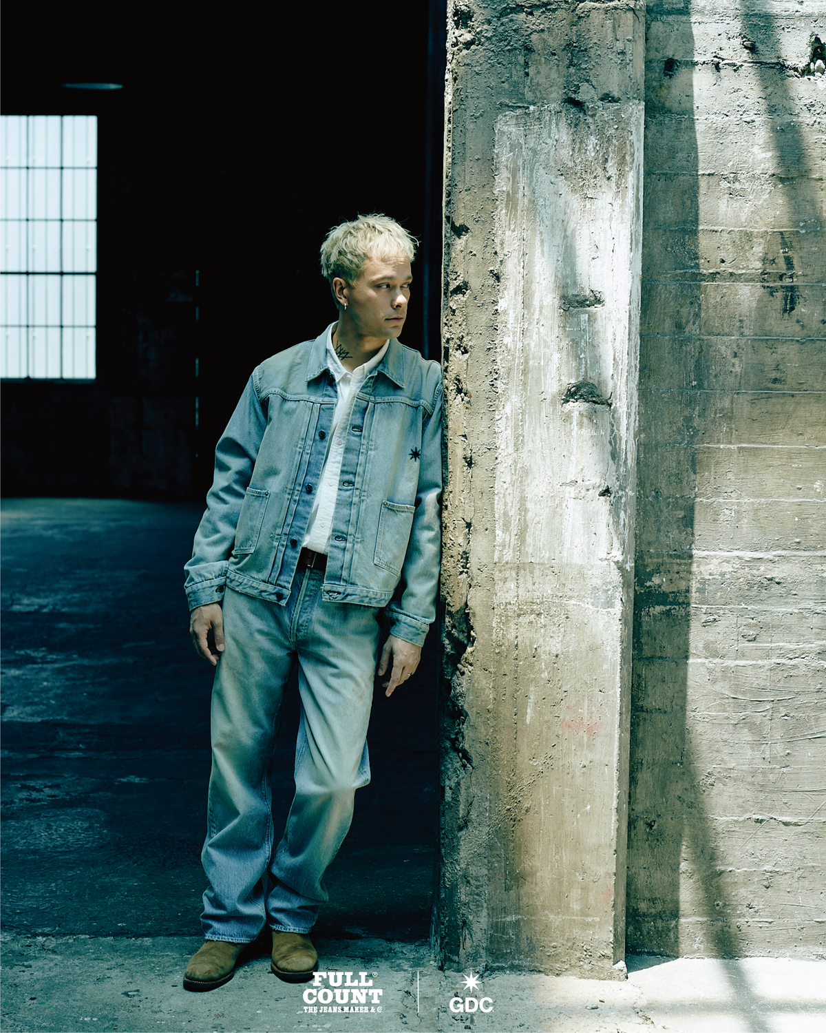 【FULLCOUNT×GDC】Classic Pleated Denim Jacket(Hand Wash)