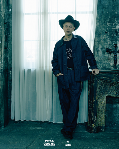 【FULLCOUNT×GDC】Leather Collar Denim Chore Jacket