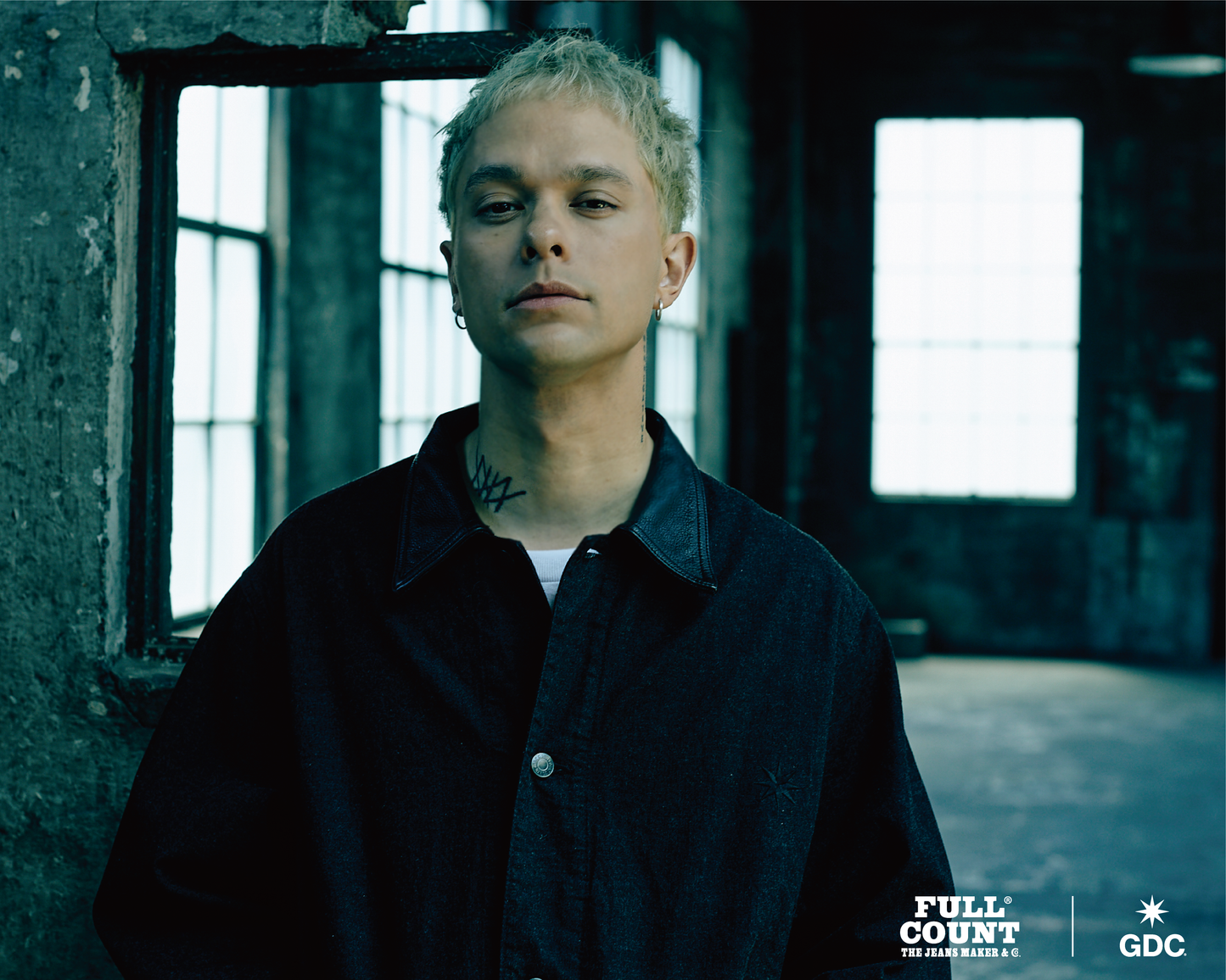 【FULLCOUNT×GDC】Leather Collar Denim Chore Jacket
