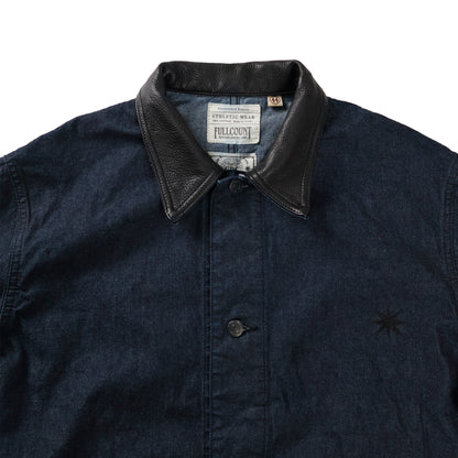 【FULLCOUNT×GDC】Leather Collar Denim Chore Jacket
