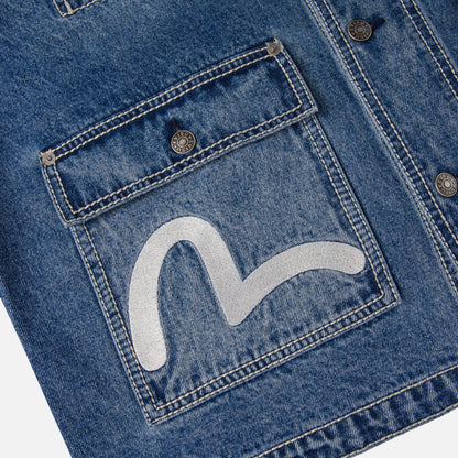 EVISU X GDC WASHED CHORE JACKET