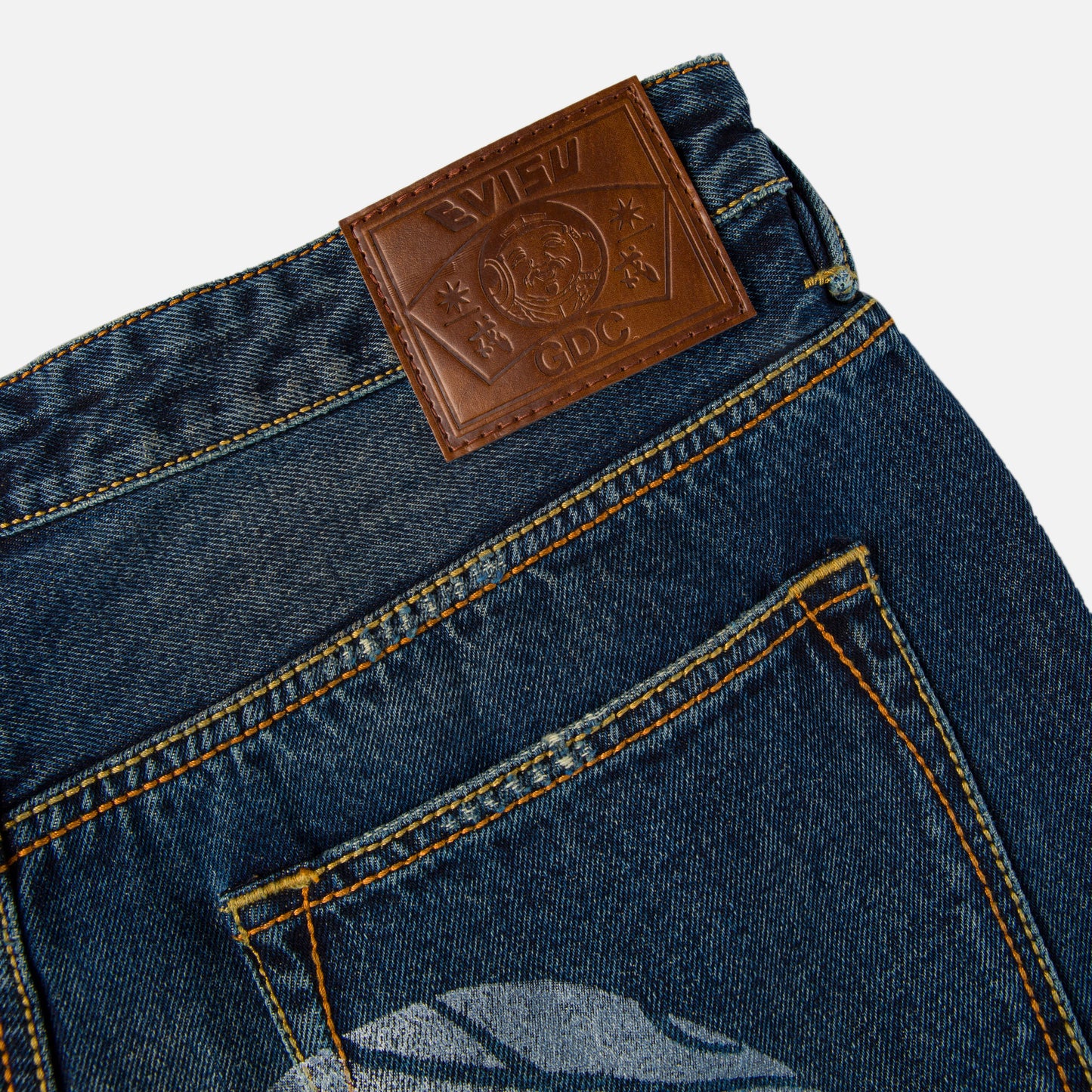 EVISU X GDC WASHED 5P RELAX FIT JEANS