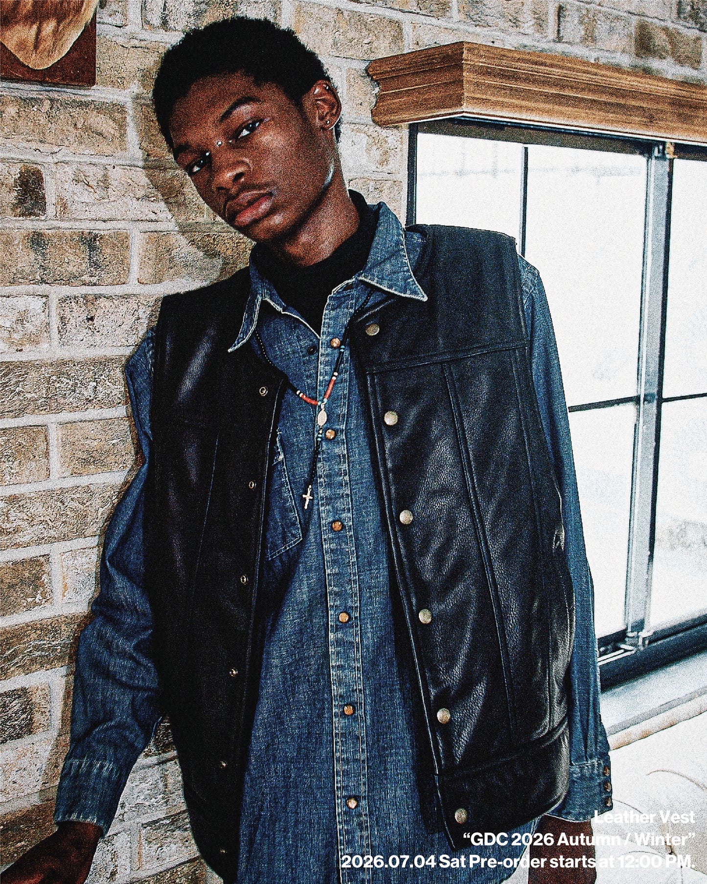 Leather Sherpa Vest(発送予定：2026年12月上旬~)