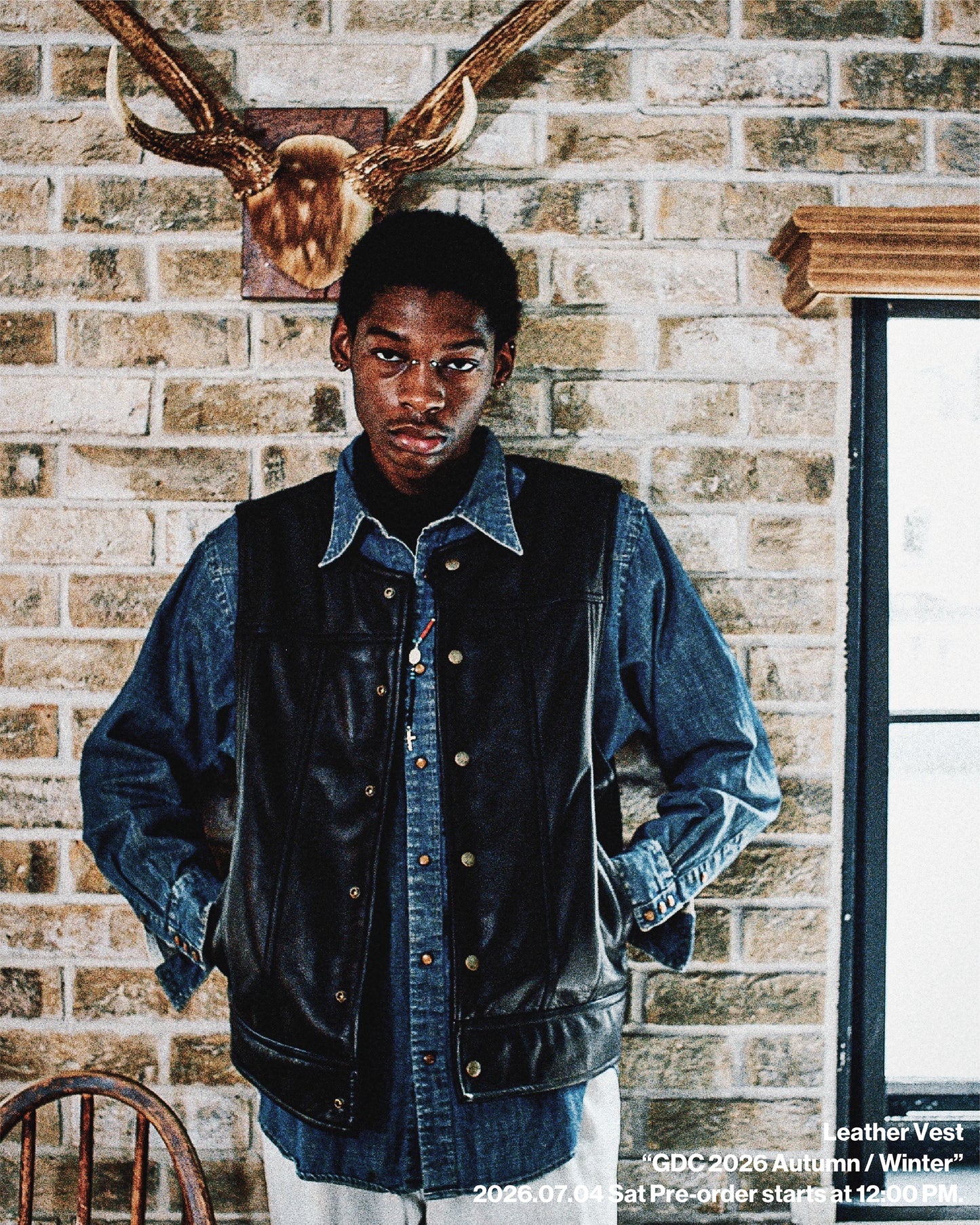Leather Sherpa Vest(発送予定：2026年12月上旬~)