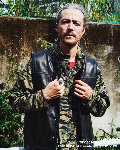 Leather Sherpa Vest(発送予定：2026年12月上旬~)