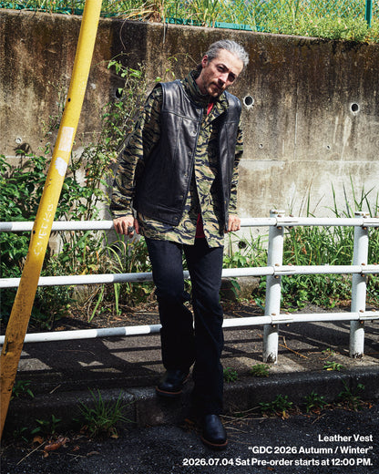 Leather Sherpa Vest(発送予定：2026年12月上旬~)