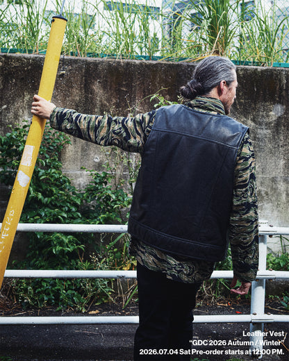 Leather Sherpa Vest(発送予定：2026年12月上旬~)