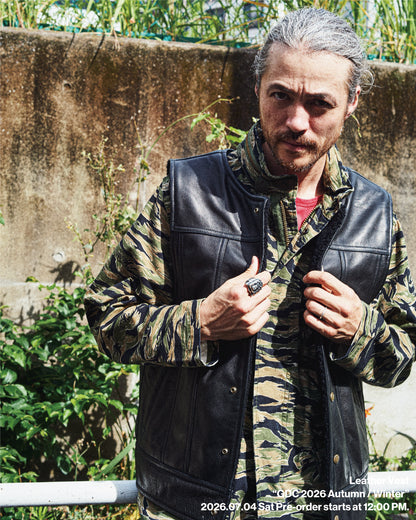 Leather Sherpa Vest(発送予定：2026年12月上旬~)